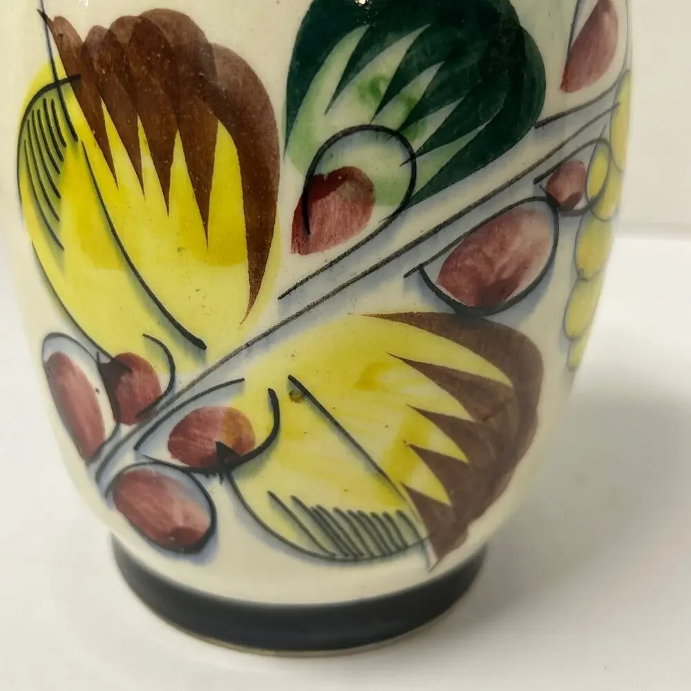 Vintage Signed‎ Tonala Mexican Pottery Hand painted Ceramic Jug
